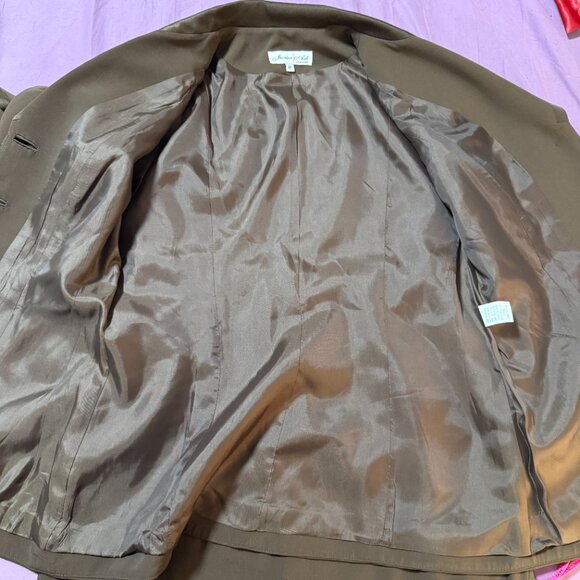 Vintage Jessica Ash 2-piece Brown Career Skirt Suit New with Tag/Unworn size 12 - Picture 11 of 14